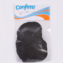 Confetti jumbo circular negro