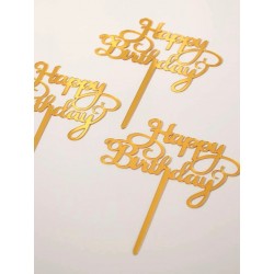 Decoración pastel paquete de 5 dorado