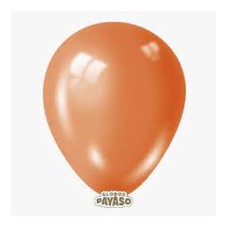 Globo de látex 9'' naranja metalico