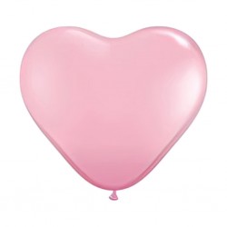 Globo de latex h-10 corazon color rosa