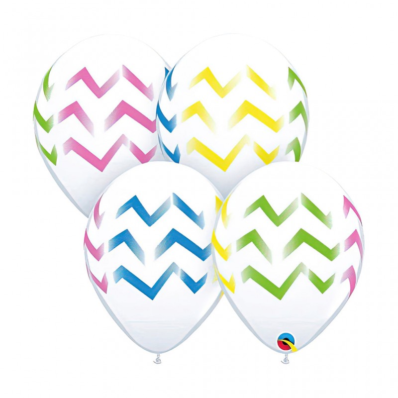 Globos de latex 11" marca qualatex 50 piezas colores impreso