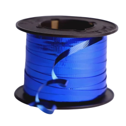 Hilo curly 100 metros azul metalico