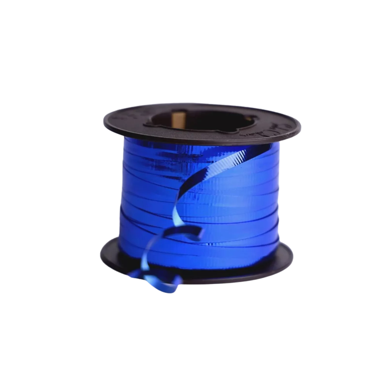 Hilo curly 100 metros azul metalico