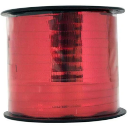 Hilo curly 100 metros rojo metalico