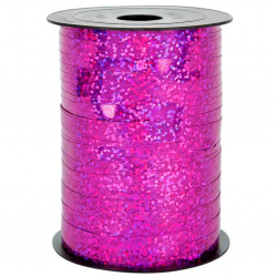 Hilo curly 100 metros rosa holografico