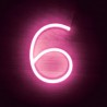 Lampara LED en forma de numero 6