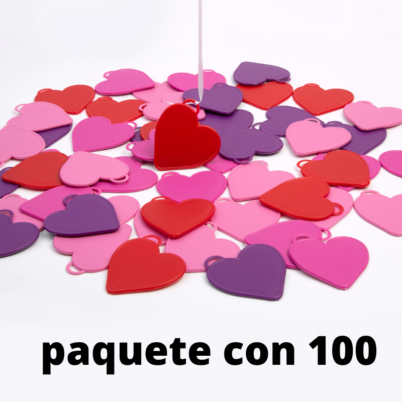 100 contrapesos surtidos,100 contrapesos surtidos en forma de corazón