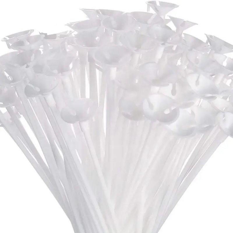 100 Porta Globo para globo de 18'' (100 copa y 100 vara)