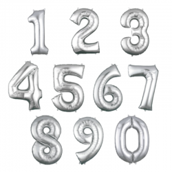 Serie completa de numero color plata