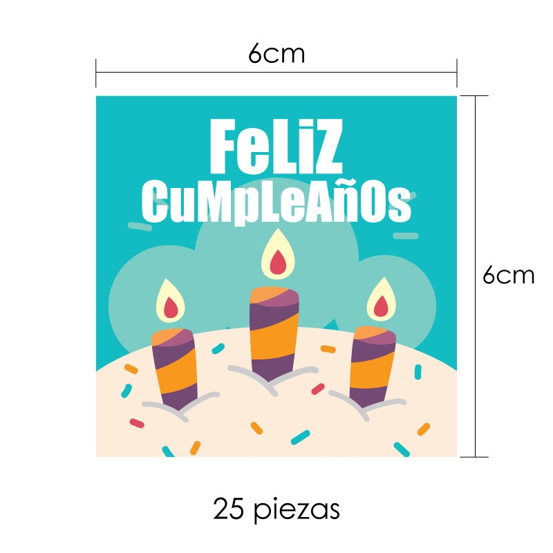 Tarjeta de cumpleaños pastel