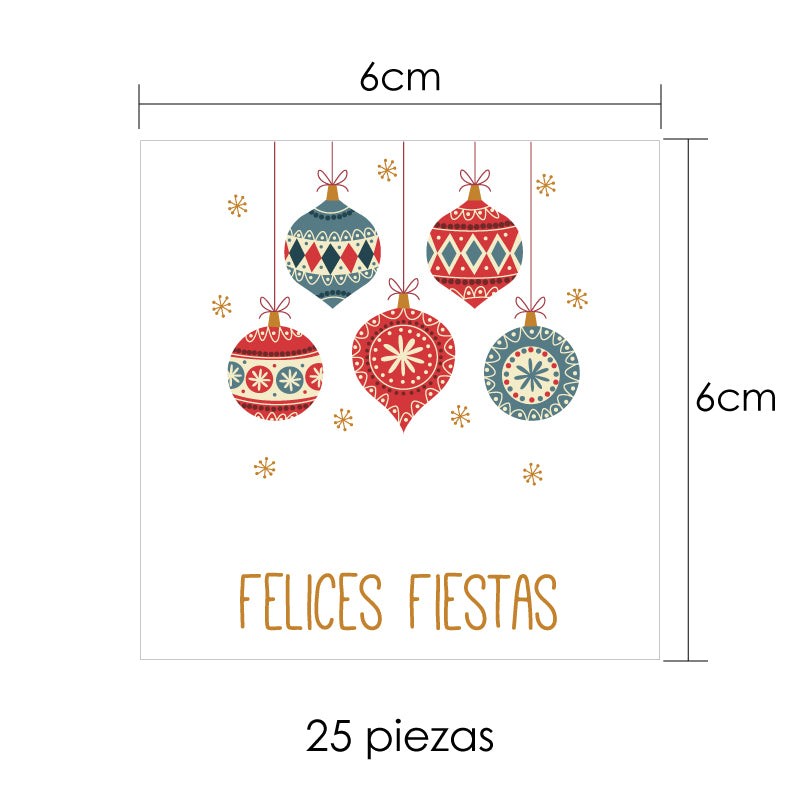 Tarjeta de navidad esferas de colores