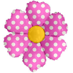 14S-0508 Flor rosa bolitas