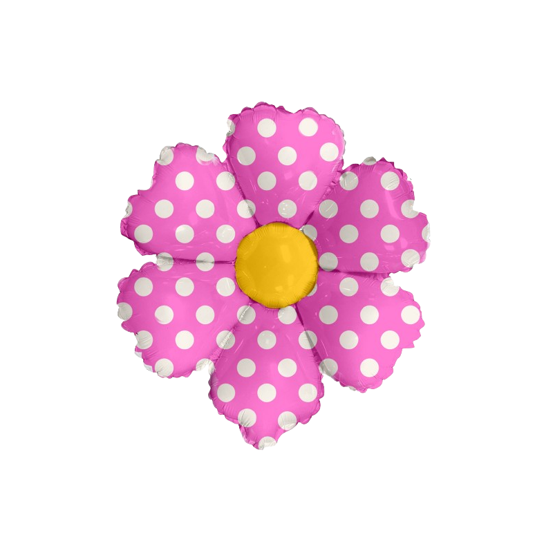 14S-0508 Flor rosa bolitas