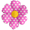 14S-0508 Flor rosa bolitas