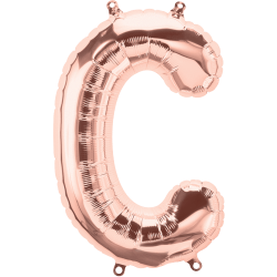 14S-C1 Globo de letra C color rose gold