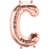 14S-C1 Globo de letra C color rose gold