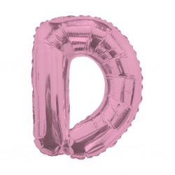 14S-D3 Globo de letra D color rosa