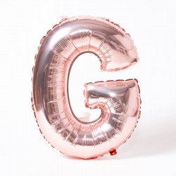 14S-G1 Globo de letra G color rose gold
