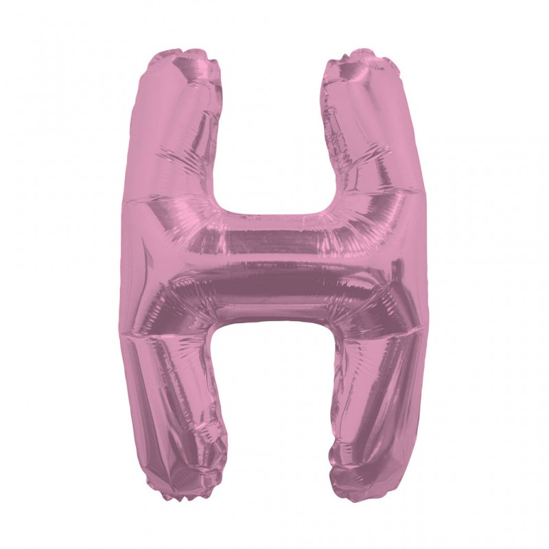 14S-H3 Globo de letra H color rosa