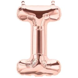 14S-I1 Globo de letra I color rose gold