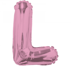 14S-L3 Globo de letra L color rosa