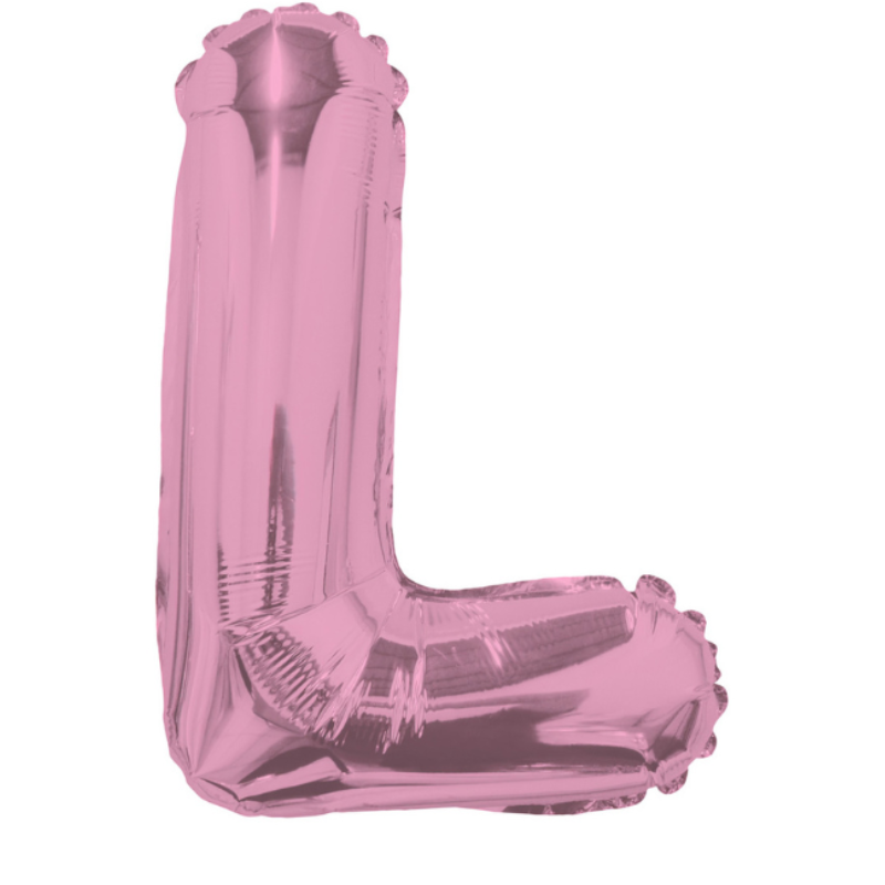 14S-L3 Globo de letra L color rosa