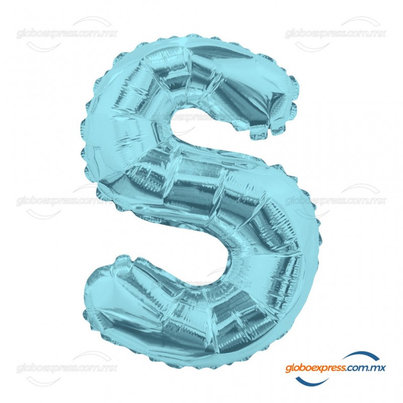 14S-S2 Globo de letra S color azul