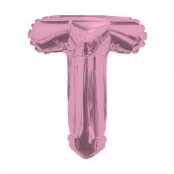14S-T3 Globo de letra T color rosa