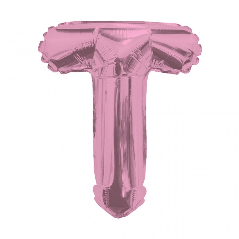 14S-T3 Globo de letra T color rosa