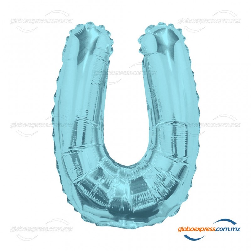 14S-U2 Globo de letra U color azul