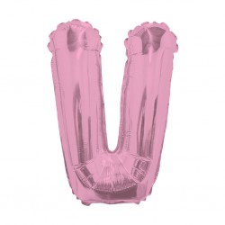 14S-V3 Globo de letra V color rosa
