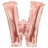 14S-W1 Globo de letra W color rose gold