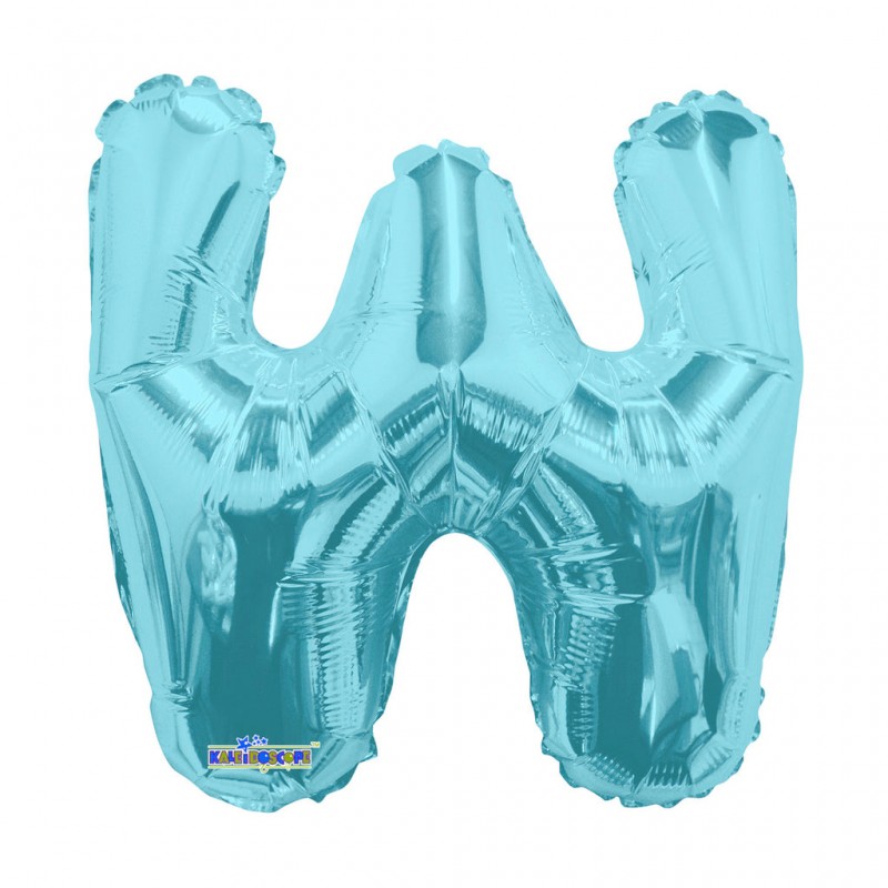 14S-W2 Globo de letra W color azul