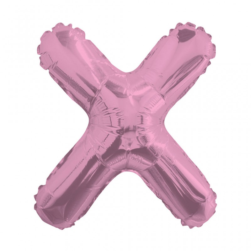 14S-X3 Globo de letra X color rosa