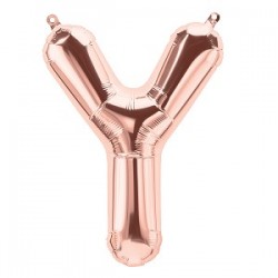 14S-Y1 Globo de letra Y color rose gold