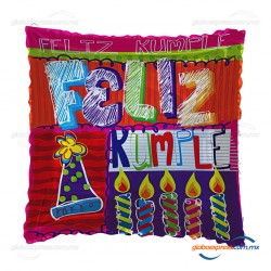 18D-0055 Globo Metálico de cumpleaños