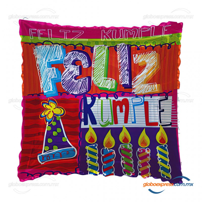 18D-0055 Globo Metálico de cumpleaños