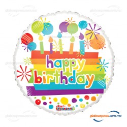 18D-0122 Globo metálico de cumpleaños