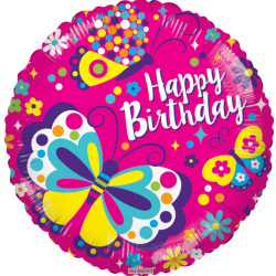 18D-0153 Globo metálico de cumpleaños