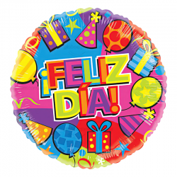 18D-0180 Globo metálico de cumpleaños