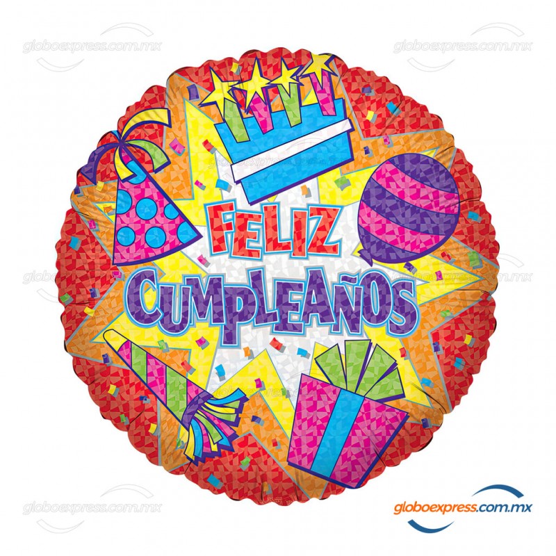 18D-0214 Globo metálico de cumpleaños