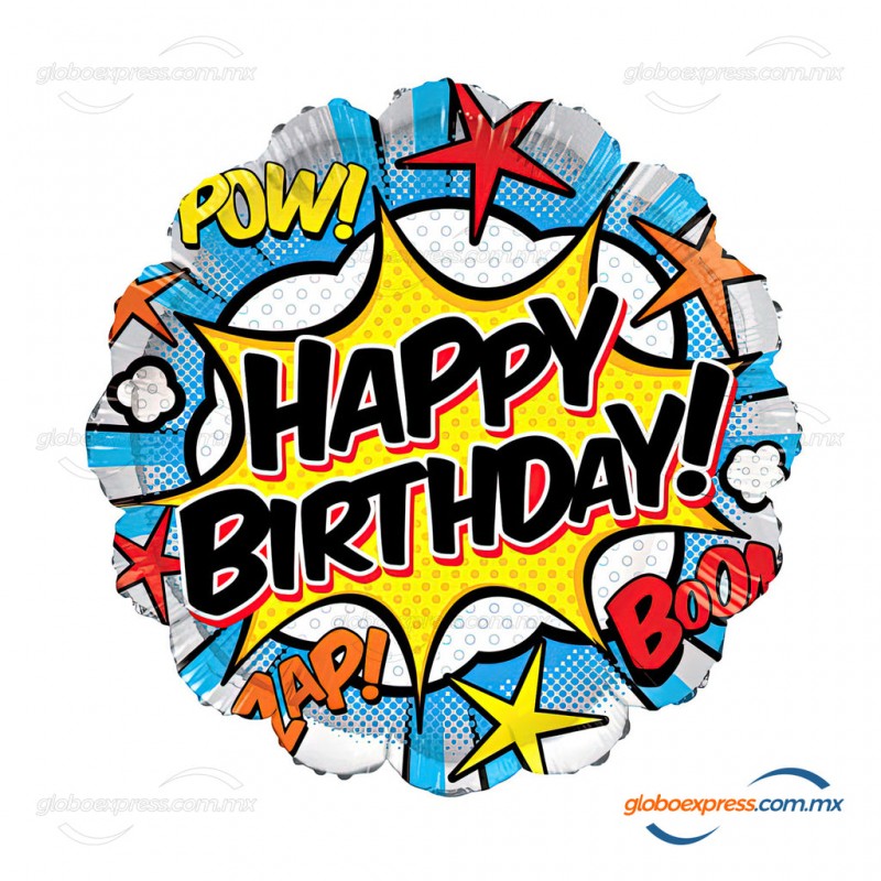18D-0237 Globo metálico de cumpleaños