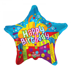 18D-0517 Globo metálico de cumpleaños