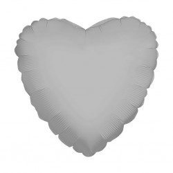 18S-0075 Globo de corazon color plata