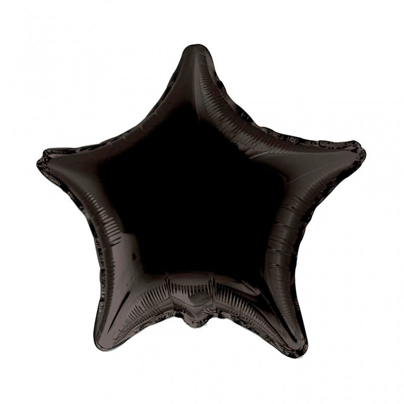 22S-0007 Globo de estrella color negro