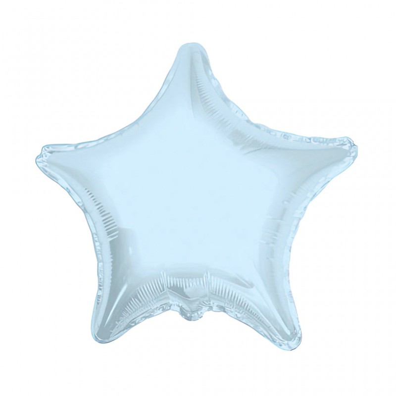 22S-0010 Globo de estrella color azul bebe