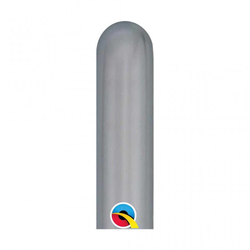 260Q Paquete con 100 globos plata chrome