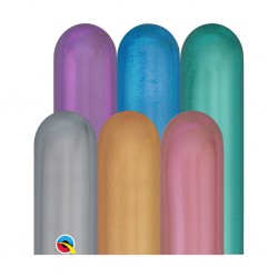 260Q Paquete con 100 globos surtidos chrome
