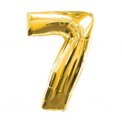 30D-0017 Globo de numero 7 color dorado