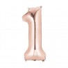30D-0021 Globo de numero 1 color Rose Gold